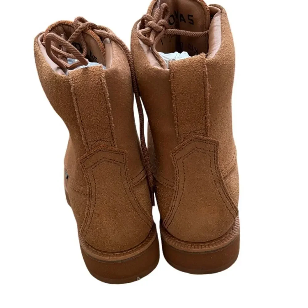 Tecovas The Rugged Moc Roughout Natural Lace Up Boots Size 9.5 D New
